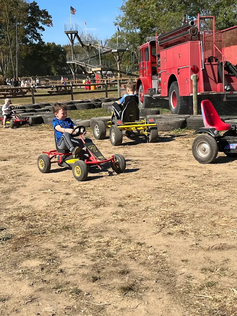 The Giant Hill Slide at the Long Family Orchard Fun Farm