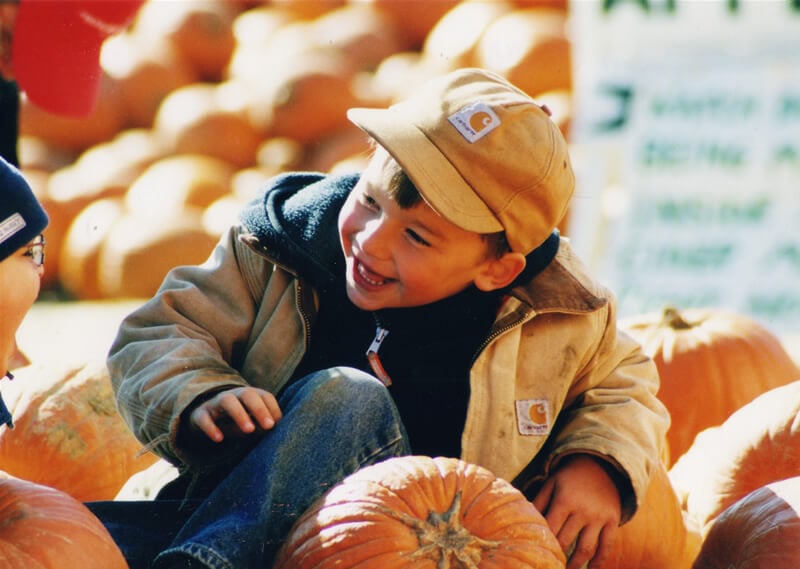 Joey Long as a baby at Long Family Orchard