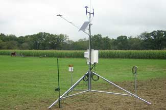 The MSU Enviroweather research station at Long Family Orchard